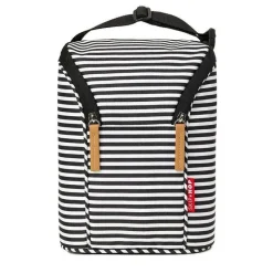 Skip Hop - Bolsa dupla para garrafa Grab & Go, listra preta/branca Hot