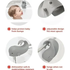 Skip Hop - Capa para Bica de Banho para Bebê, Ajuste Universal, Moby, Cinza Fashion