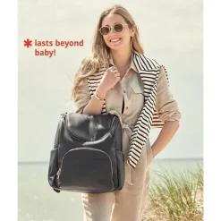 Skip Hop - Conjunto de Mochila de Fraldas 6 em 1 Evermore, Preto Best