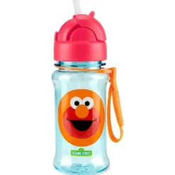 Skip Hop - Copo com canudinho infantil Vila Sésamo com canudo, garrafa de canudo, 12 onças, Elmo New