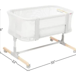 Skip Hop - Cozy-Up 2-em-1 Bedside Sleep &amp; Berço, Cinza Fashion