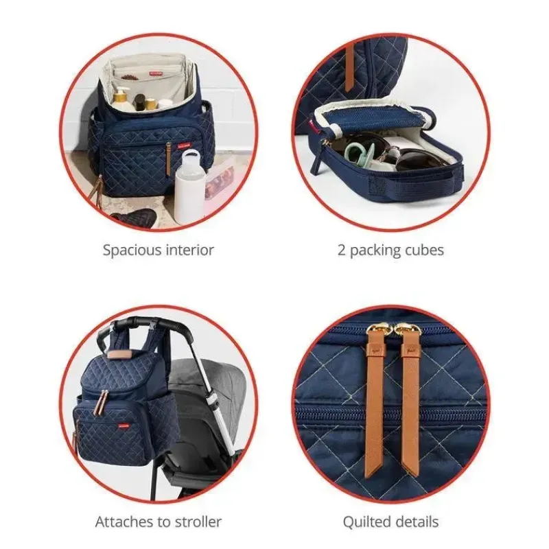 skip_hop__mochila_bolsa_f_SKUYQiG5qdV_5.webp Skip Hop - Mochila Bolsa Fraldas Forma, Azul Marinho New