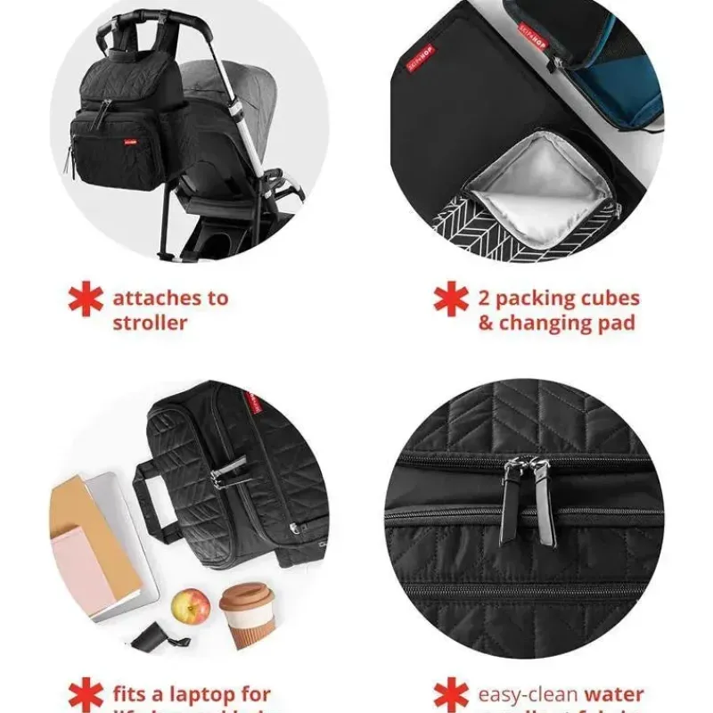 skip_hop__mochila_bolsa_f_SKUxpZClnUD_3.webp Skip Hop - Mochila Bolsa Fraldas Forma, Cinza Best