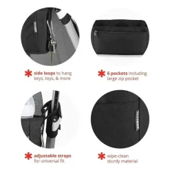 Skip Hop - Organizador Universal para Carrinhos, Grab &amp; Go Ultra, Preto Fashion