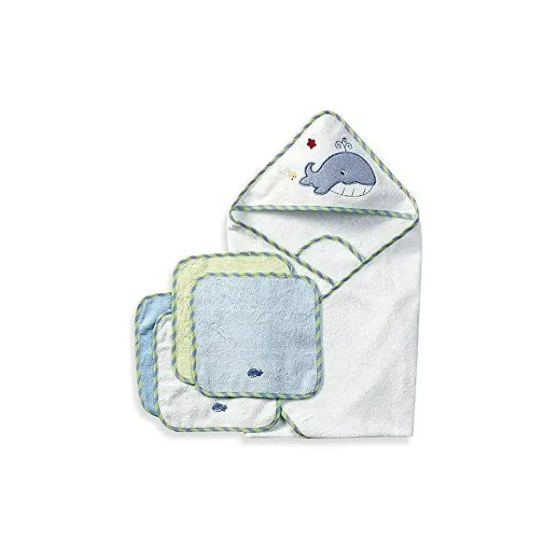 spasilk___unidades_de_toa_SKU7frsUptH_0.webp SpaSilk - 4 unidades de toalha com capuz e 4 unidades de panos, baleia azul Best