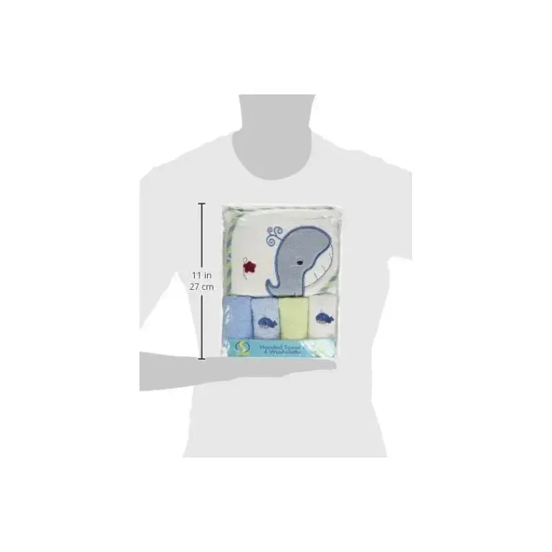 spasilk___unidades_de_toa_SKU7frsUptH_1.webp SpaSilk - 4 unidades de toalha com capuz e 4 unidades de panos, baleia azul Best