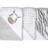 SpaSilk - Conjunto de 3 toalhas com capuz, cinza zebra Best
