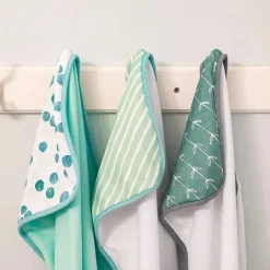 SpaSilk - conjunto de toalhas com capuz felpudo 3 unidades, pontos verdes Clearance