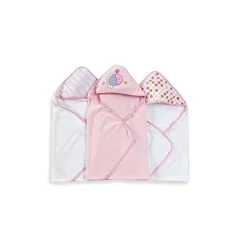 SpaSilk - conjunto de toalhas com capuz felpudo 3 unidades, peixe rosa Best