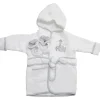 SpaSilk - Roupão felpudo 100% algodão com capuz e botinhas para bebê, tamanho único, leão branco Best