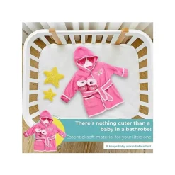 SpaSilk - Roupão Terry com botinhas, borboleta rosa Best