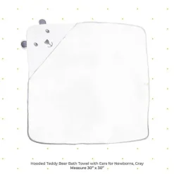 SpaSilk - Urso Toalha Animal com Capuz, Branco Clearance