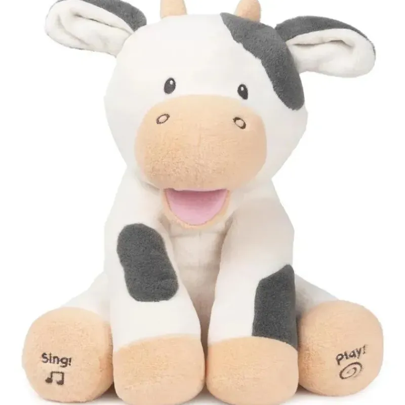 spin_master__baby_gund_bu_SKUwtzHQOev_0.webp Spin Master - Baby GUND Buttermilk the Cow Pelúcia Animada, Animal Cantante, 12" New