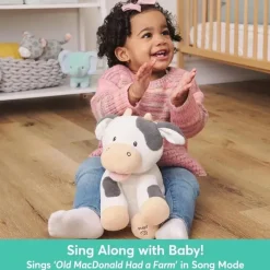 Spin Master - Baby GUND Buttermilk the Cow Pelúcia Animada, Animal Cantante, 12" New