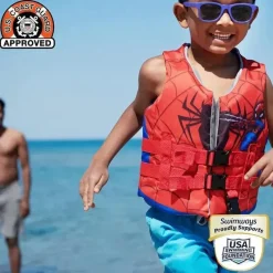 Spin Master - Colete salva-vidas SwimWays Marvel Swim Trainer, para crianças de 33 a 55 libras, Spidey Outlet