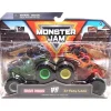 Spin Master - Monster Jam, Monster Trucks fundidos, 2 pacotes Série 24, Grave Digger vs El Toro Loco, maiores de 3 anos Best