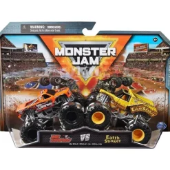 Spin Master - Monster Jam, Earth Shaker vs. Monster Trucks fundidos sob pressão da Bad Company, a partir de 3 anos Fashion