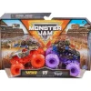 Spin Master - Monster Jam 2023 Diecast Truck 2-Pack Série 26, Max-D vs Son-uva Digger, maiores de 3 anos New