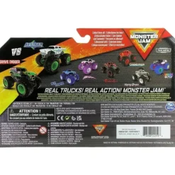 Spin Master - Monster Jam 2023 Oficial Diecast Truck 2-Pack Série 25 Grave Digger vs Global Avenger, maiores de 3 anos Hot