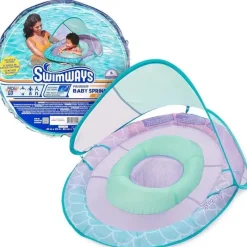 Spin Master - Swimways Baby Spring Pool Float, proteção UPF, crianças de 9 a 24 meses, sereia Fashion