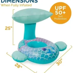 Spin Master - Swimways Sun Canopy Baby Boat, brinquedos para crianças de 9 a 24 meses, sereia Outlet