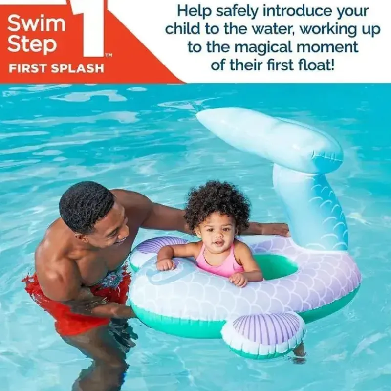 spin_master__swimways_sun_SKU9LRp48Le_4.webp Spin Master - Swimways Sun Canopy Baby Boat, brinquedos para crianças de 9 a 24 meses, sereia Outlet