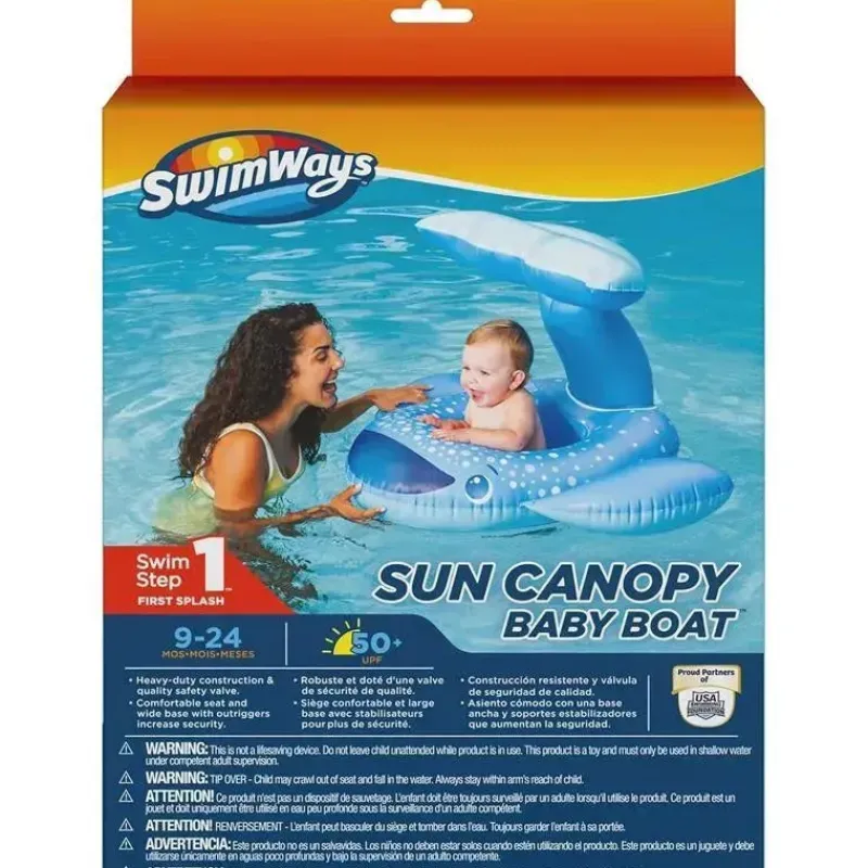 spin_master__swimways_sun_SKUkkGj57T3_3.webp Spin Master - Swimways Sun Canopy Baby Boat, brinquedos para crianças de 9 a 24 meses, baleia Sale