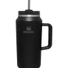 Stanley - Copo isolado a vácuo de aço inoxidável Quencher H2.0 FlowState de 64 onças, preto Discount
