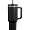 Stanley - Copo isolado a vácuo de aço inoxidável Quencher H2.0 FlowState de 40 onças, preto Outlet