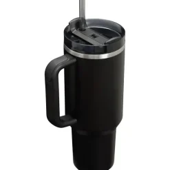 Stanley - Copo isolado a vácuo de aço inoxidável Quencher H2.0 FlowState de 40 onças, preto Outlet