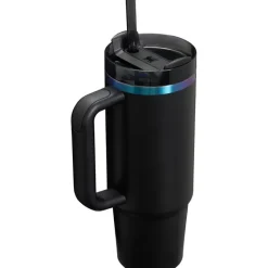 Stanley - Quencher H2.0 Tumbler with Handle and Straw 30 Oz, Black Chrome Hot