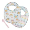 Stephen Joseph - Conjunto de babador de musselina, arco-íris Fashion