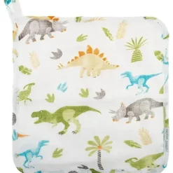 Stephen Joseph - toalha com capuz de musselina com toalhinha, Dino Fashion