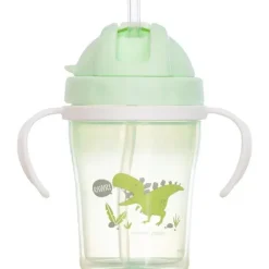 Stephen Joseph Sippy Cups para crianças com palha, Dino Hot