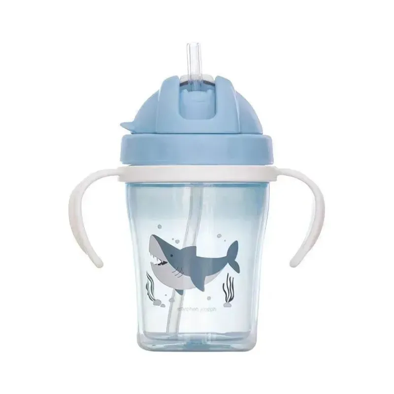 stephen_joseph_sippy_cups_SKU6MfWwORh_0.webp Stephen Joseph Sippy Cups para crianças com palha, tubarão Fashion