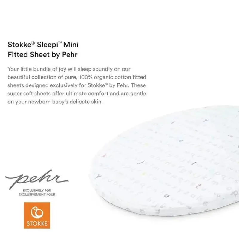 stokke__lenol_com_elstico_SKUwRMl6tUP_2.webp Stokke - Lençol com elástico Sleepi Mini da Pehr, Rainbow Alphabet Lines Outlet