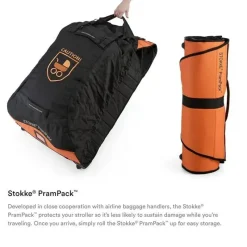 Stokke - PramPack, preto e laranja Fashion