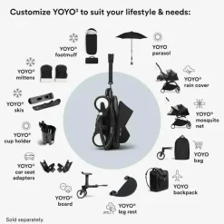 Stokke - Yoyo 0+ Newborn Pack, Black Fashion