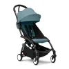 Stokke - Yoyo³ Carrinho de bebê com estrutura preta Pacote 6+, Aqua Hot