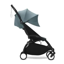 Stokke - Yoyo³ Carrinho de bebê com estrutura preta Pacote 6+, Aqua Hot