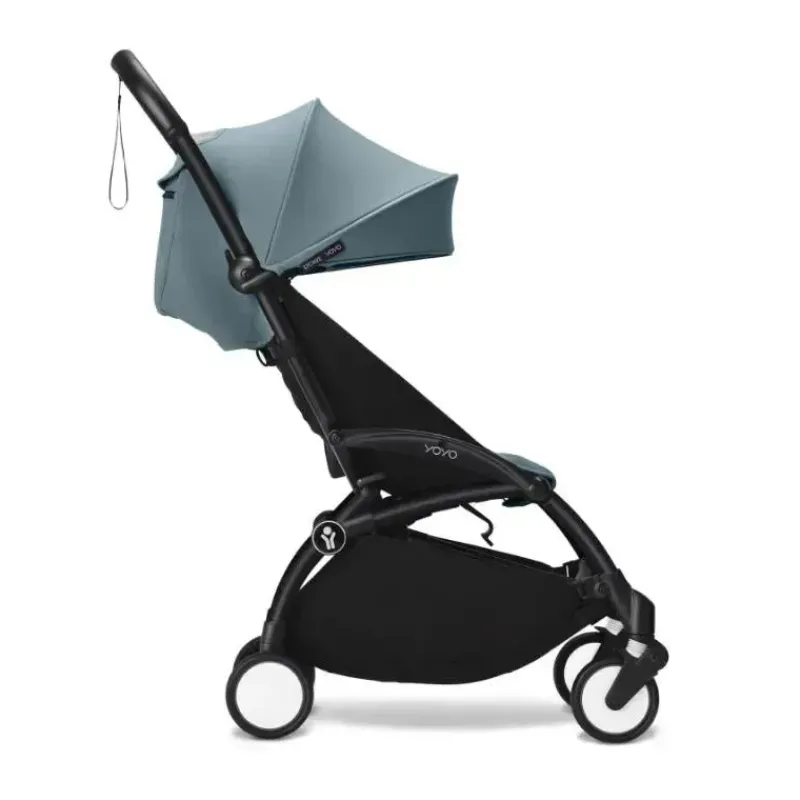 stokke__yoyo_carrinho_de__SKUYrckaMXu_4.webp Stokke - Yoyo³ Carrinho de bebê com estrutura preta Pacote 6+, Aqua Hot
