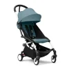 Stokke - Yoyo³ Carrinho de bebê com estrutura branca Bundle 6+, Aqua Outlet