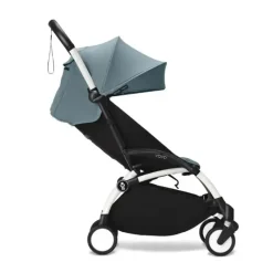 Stokke - Yoyo³ Carrinho de bebê com estrutura branca Bundle 6+, Aqua Outlet