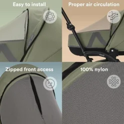 Stokke - Yoyo® Newborn Shell Mosquito Net, Black Best
