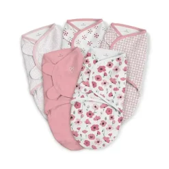 Summer Infant - Swaddleme Original Swaddle 5-Pk, Floral Girl (pequeno) New