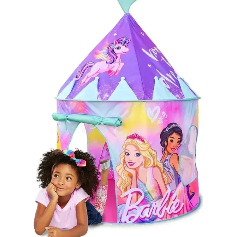 sunny_days__barbie_pop_up_SKUKwZTAVkA_0.webp Sunny Days Entertainment,LLC Sunny Days - Barbie Pop Up Castle Dreamtopia Pink Princess Play Tenda Online