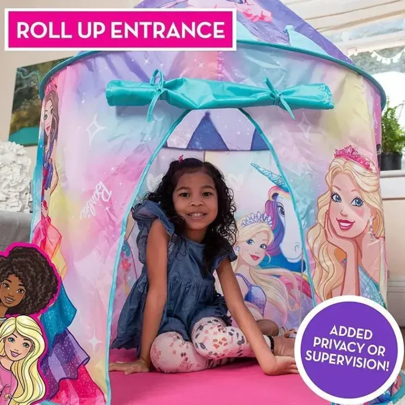 sunny_days__barbie_pop_up_SKUKwZTAVkA_1.webp Sunny Days Entertainment,LLC Sunny Days - Barbie Pop Up Castle Dreamtopia Pink Princess Play Tenda Online
