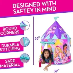 Sunny Days Entertainment,LLC Sunny Days - Barbie Pop Up Castle Dreamtopia Pink Princess Play Tenda Online
