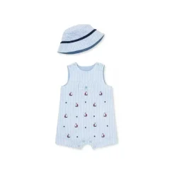 Little Me Sunsuit & Chapéu de Veleiro - Azul Outlet