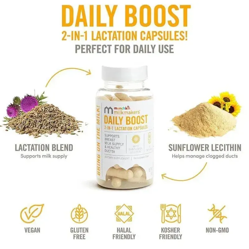 suplementos_de_lactao__em_SKUwedp4Owm_1.webp Munchkin Suplementos de lactação 2 em 1 - Milkmakers Daily Boost para amamentação Discount